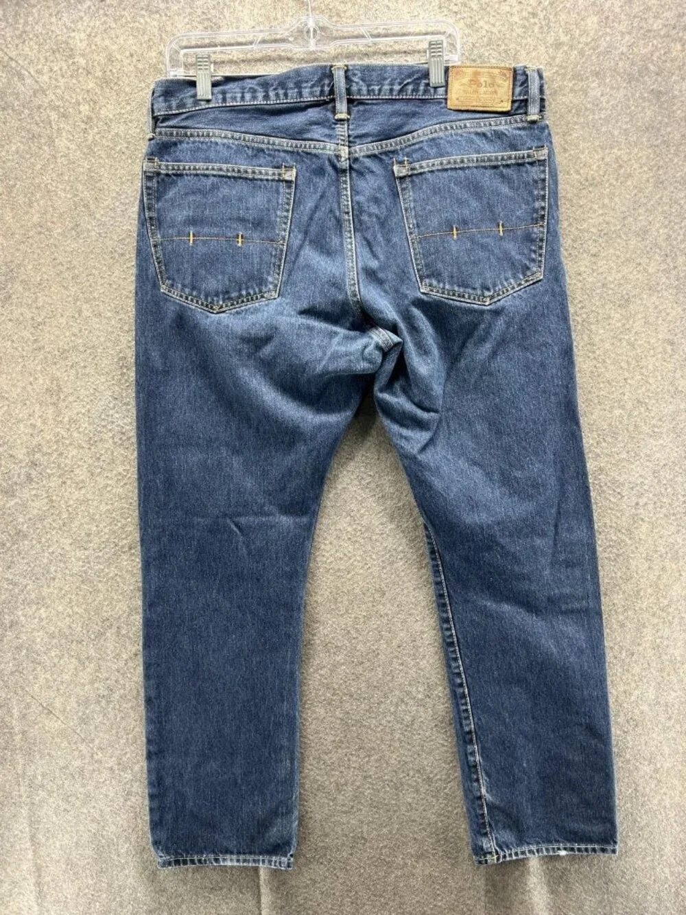 Polo Ralph Lauren Jeans Mens 36x32 Blue Relaxed Fit Straight Denim Medium Wash